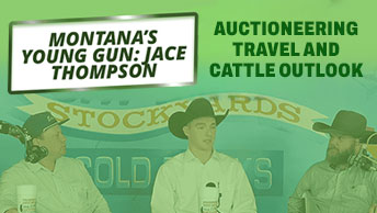 Montana's young gun Jace Thompson talking about auctioneering legacy, travel and cattle outlook on the We Live It podcast.